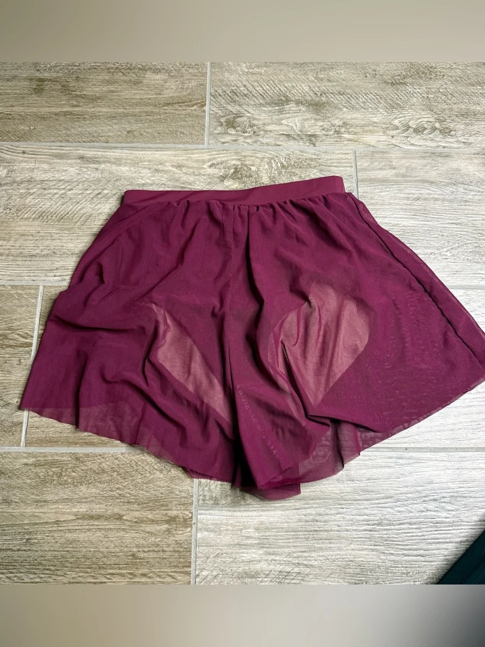 Balera Burgundy Mesh Dance Costume 3-piece set